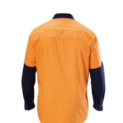 Hard Yakka Koolgear Hi-Vis Long Sleeve Work Shirt Vented Lightweight Y07558-KarWorkwear