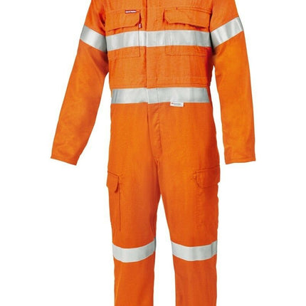 Mens Hard Yakka Protect Hi-Vis Safety Orange Tecgen Coverall Lightweight Y00100-KarWorkwear