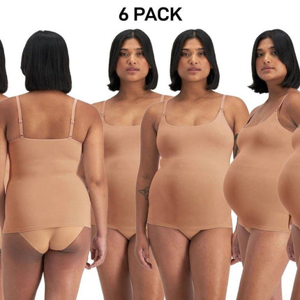 Bonds Womens Bases Maternity Scoop Singlet Soft and Comfy Support 6 Pack YWU9-KarWorkwear