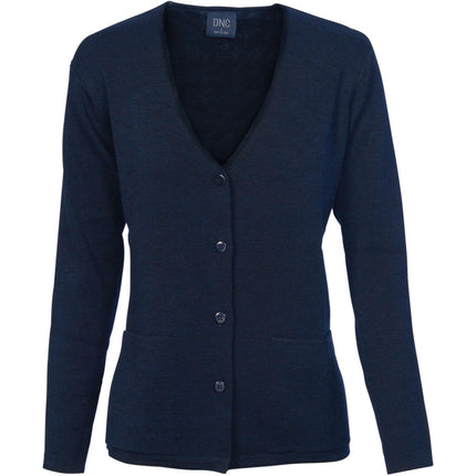 DNC Womens Ladies Cardigan Wool Blend Wide Neck Winter Body Warmer Comfort 4332-KarWorkwear
