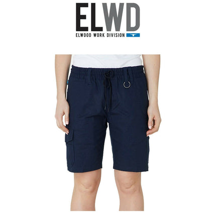 Womens Elwood Elastic Utility Shorts Cargo Phone Pocket Work Tough Comfy EWD602-KarWorkwear