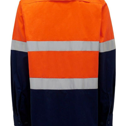 Womens Hard Yakka Hi-Vis Shirt Light Weight Vent Taped Modern Fit Y08805-KarWorkwear