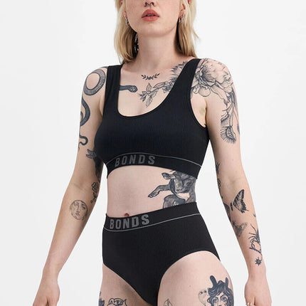 Bonds Womens Retro Rib Seamless Hi Hi Bikini High Waist & High Leg 3 Pack WU8FT-KarWorkwear