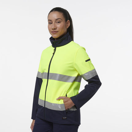KingGee Womens Reflective Spliced Pocket Softshell Safety Work Jacket K45006-KarWorkwear