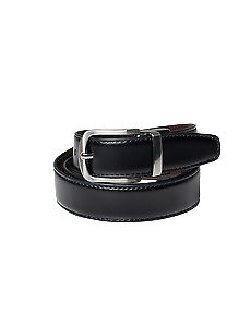NNT Mens Reversible Leather Belt Black/Brown Side Twist Buckle Belt CATAJP-KarWorkwear
