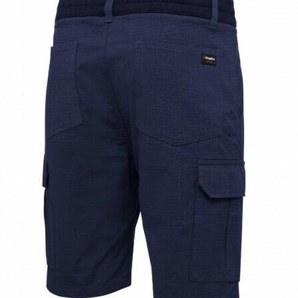 KingGee Shorts Mens Rib Comfort Waist Short Comfort Cargo Stretch Ripstop K17007-KarWorkwear