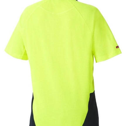 Mens Hard Yakka Koolgear Hi-Vis 2 Toned Short Sleeve Work Polo Shirt Y11396-KarWorkwear