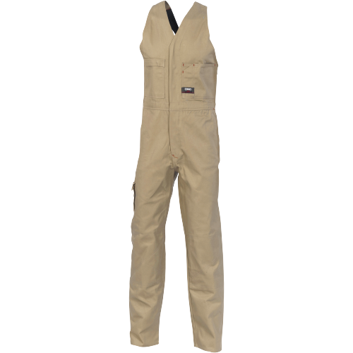 DNC Workwear Mens Cotton Drill Action Back Overall Comfortable Work 3121-KarWorkwear