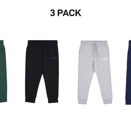 Bonds Kids Tech Sweats Trackie Pants Lightweight Warm Minimise Heat 3 Pack KVQRK-KarWorkwear