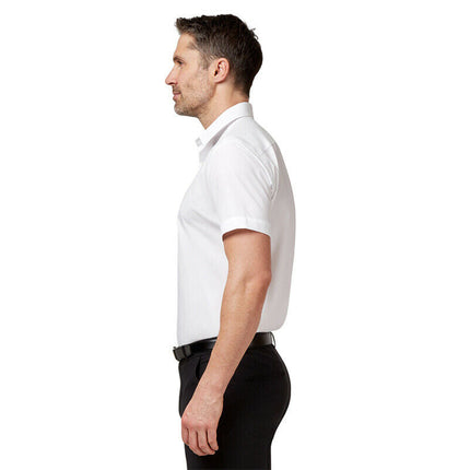 NNT Mens Business Shirt Poplin Short Sleeve Cotton Blend Formal Shirt CATJ8X-KarWorkwear