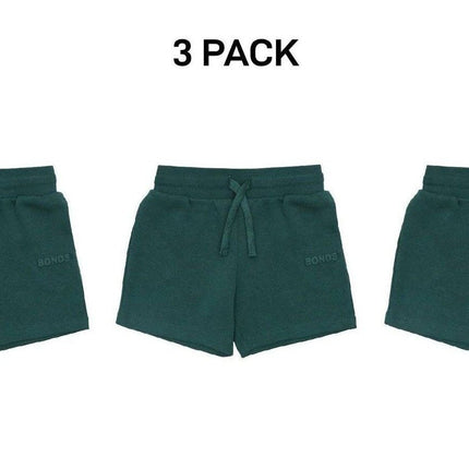 Bonds Kids Tech Sweats Short Lightweight Soft Rib Waistband Sporty 3 Pack KVQPK-KarWorkwear