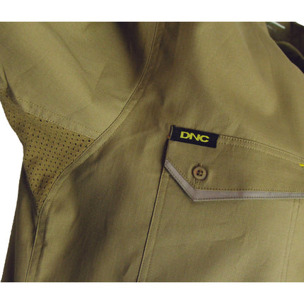 DNC Mens RipStop Cool Cotton Tradies Shirt, S/S Lightweight Breathable 3581-KarWorkwear