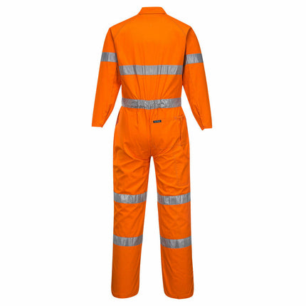 Portwest Mens Lightweight Orange Reinforced Coverall Taped Overalls Cotton MA922-KarWorkwear