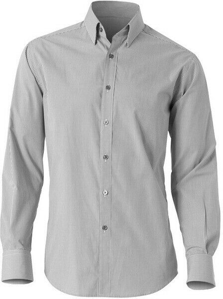 NNT Mens Formal Gingham Long Sleeve Under Collar Check Shirts Business CATDGZ-KarWorkwear
