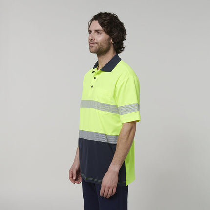 Hard Yakka Mens Work Safety Short Sleeve HI VIS Taped Polo Y19618-KarWorkwear