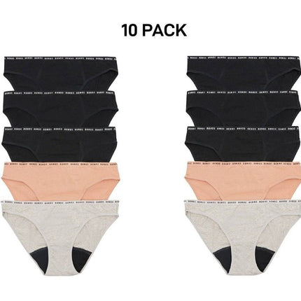 Bonds Womens Bloody Comfy Period Bikini Moderate Easy Wash & Wear 10 Pack WR4DA-KarWorkwear