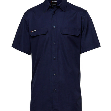 KingGee Mens Workcool Pro Shirt S/S Tough Stretch Ripstop Cotton Work K14022-KarWorkwear