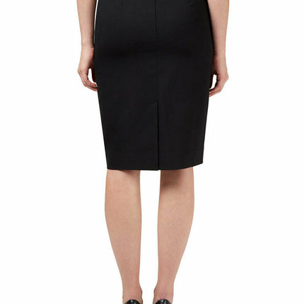 NNT Womens Formal Dobby Stretch Panel Pencil Skirt Fully Lined Business CAT2NF-KarWorkwear