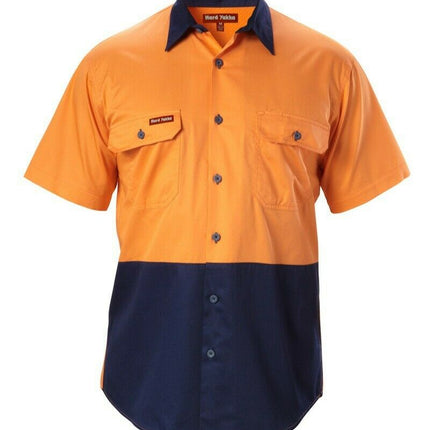 Hard Yakka Koolgear Shirt Hi-Vis Short Sleeve Vented Safety Work Y07559-KarWorkwear
