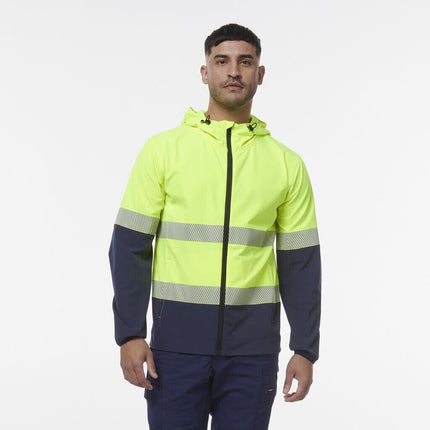 KingGee Mens Hi Vis Reflective Durable Hooded Repel Safety Work Jacket K55061-KarWorkwear