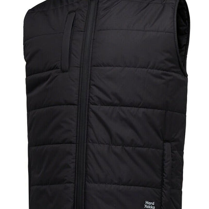 Hard Yakka Mens Puffa 2.0 Vest Water Repellent Insulated High Collar Warm Y21418-KarWorkwear