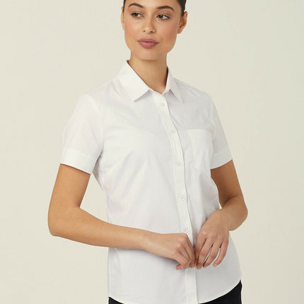 NNT Women Avignon Short Sleeve Slim Shirt Casual Comfortable Business CATUK8-KarWorkwear