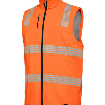KingGee Mens Reflective Soft Shell Vest Durable Ripstop Fleece Waterproof K55025-KarWorkwear