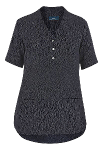 NNT Womens Silvi Spot Print S/S Tunic  V Neck Short Sleeve Blouse CAT9XP-KarWorkwear