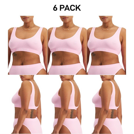 Bonds Womens Retro Rib Deep V Crop Super Stretch & Ultimate Comfort 6 Pack WU8DA-KarWorkwear