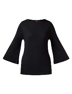 NNT Womens Wide Sleeve Knit Top Classic Fit Black Dress CAT5C8-KarWorkwear