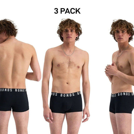 Bonds Mens Icons Trunk Low Rise and Super Comfy Neutralise Odours 3 Pack MWCW3A-KarWorkwear