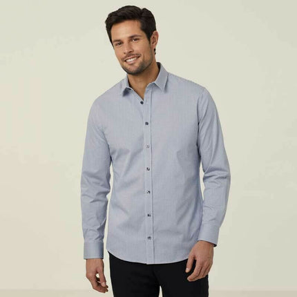 NNT Mens Avignon Gingham Checked Long Sleeve Shirt Casual Fit Business CATJDF-KarWorkwear