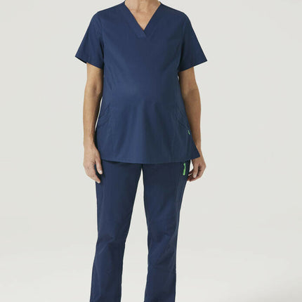 NNT Womens Maternity V Neck Scrub Top Curved Hemline Nurse Work Uniform CATUG3-KarWorkwear