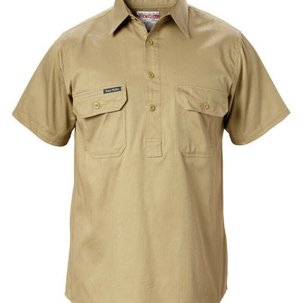 Hard Yakka Short Sleeve Closed Front Cotton Shirt Y07540-KarWorkwear
