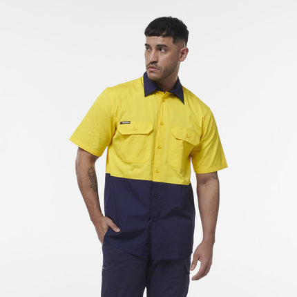 KingGee Men Workcool Vented Spliced Short Sleeve Shirt K54008-KarWorkwear