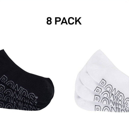 Bonds Womens Lightweight Liner Invisible Socks Comfy Cushioning 8 Pack LXPJ4N-KarWorkwear