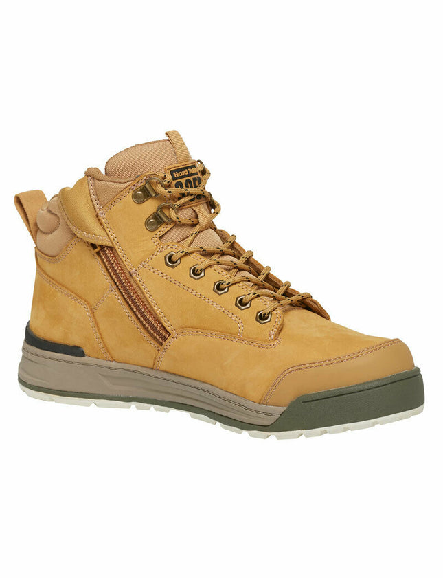 Hard Yakka 3056 Lace Zip Leather Work Safety Boots Memory Foam Protect Y60200-KarWorkwear