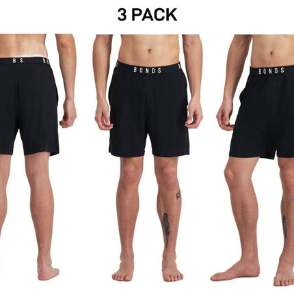 Bonds Mens Sleep Viscose Bamboo Short Comfy Soft Elastic Waistband 3 Pack MW9M-KarWorkwear