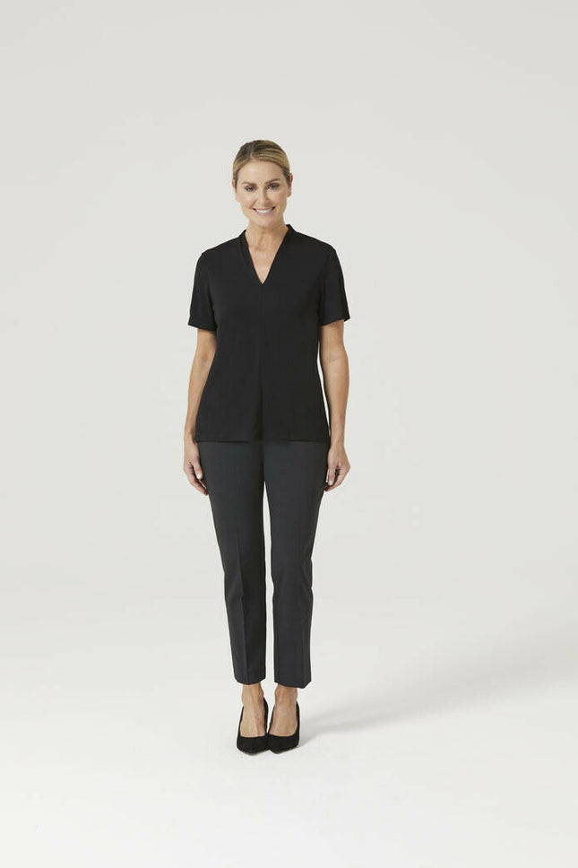 NNT Womens Matt Jersey V Neck Business Short Sleeve Formal Shirt Comfy CATUHP-KarWorkwear