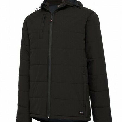 KingGee Mens Puffer Jacket Storm Guard Waterproof Ripstop Hood Work K05010-KarWorkwear