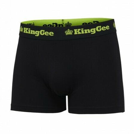 Mens KingGee Cotton Trunk 3 Pack Black King Gee Jocks Underwear Trunks K09023-KarWorkwear