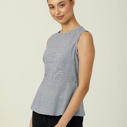 NNT Womens Avignon Abstract Sleeveless Shell Top Flattering Waist Comfort CATUK9-KarWorkwear