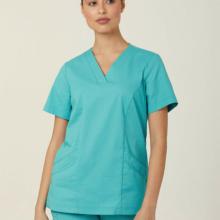 NNT Uniform Womens Next Gen Antibacterial Florence Scrub Top V Neck Nurse CATULM-KarWorkwear