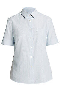 NNT Mens Textured Stripe SS Shirt Button Slimline Collared Shirt CATU65-KarWorkwear