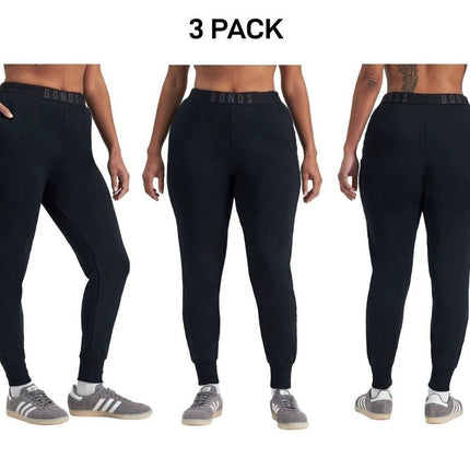 Bonds Womens Originals Hi Waisted Trackie Pants Narrow Waistband 3 Pack CTBLI-KarWorkwear