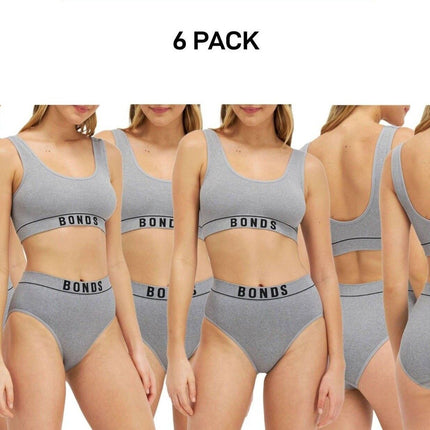 Bonds Womens Retro Rib Seamless Hi Hi Bikini High Waist & High Leg 6 Pack WU8FT-KarWorkwear