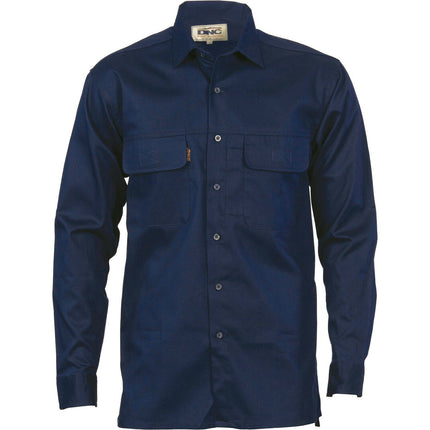 DNC Workwear Mens Three Way Cool Breeze Work Shirt - Long Sleeve Casual 3224-KarWorkwear