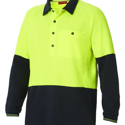 Hard Yakka Koolgear Hi-Vis Summer Long Sleeve Vent Polo Shirt Work Y11389-KarWorkwear