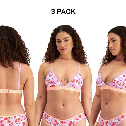 Bonds Womens Icons Triangle Bra Comfy Confident Lightweight Support 3 Pack YWN7-KarWorkwear