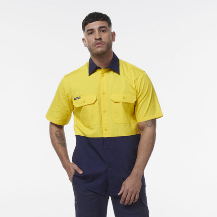 KingGee Men Workcool Vented Spliced Short Sleeve Shirt K54008-KarWorkwear